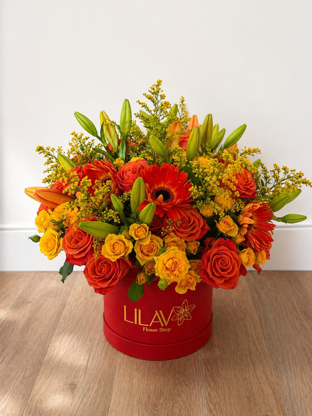 LILAV Tropical Soul Bouquet — vibrant exotic flowers in a gift box